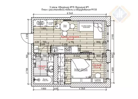 2-комнатная квартира: Находка, улица Дзержинского, 15 (36 м)