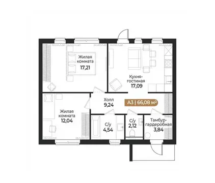 Таунхаус в Ленинградская область, Всеволожск ш. Южное (66 м)