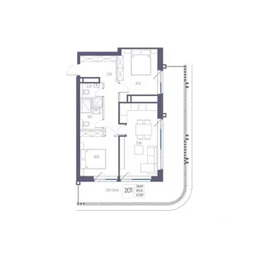 2-к кв. Крым, Ялта Атлантида жилой комплекс (89.35 м)
