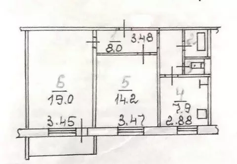 2-к кв. Орловская область, Орел Московское ш., 111 (54.0 м)