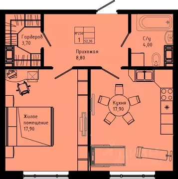 1-к кв. Ленинградская область, Коммунар г. Гатчинский муниципальный ...