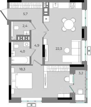 1-к кв. Удмуртия, Ижевск Северо-Западный жилрайон, 2-й мкр, Новый ...