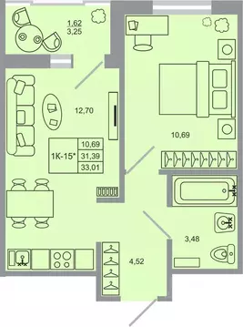 1-к кв. Ленинградская область, Всеволожский район, пос. Бугры Стороны ...