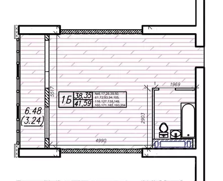 1-к кв. Приморский край, Владивосток Станционная ул., 11А (41.59 м)