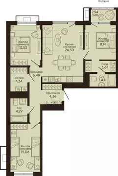 3-к кв. Свердловская область, Екатеринбург Вокзальный жилрайон,  ...
