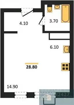 Студия Воронежская область, Воронеж бул. Содружества, 6 (28.8 м)