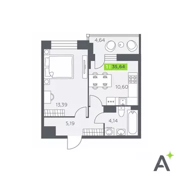 1-к кв. Ленинградская область, Всеволожский район, Заневское городское ...