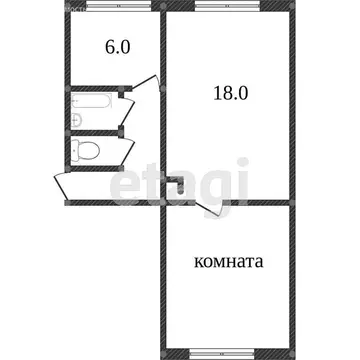 2-комнатная квартира: Миасс, Уральская улица, 106 (48 м)