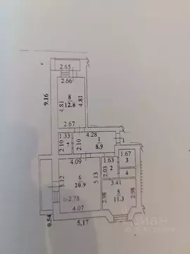 2-к кв. Липецкая область, Задонск Запрудная ул., 1В (64.4 м)