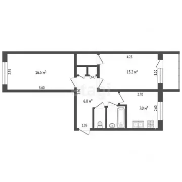 2-к кв. Крым, Симферополь ул. Алуштинская (48.0 м)