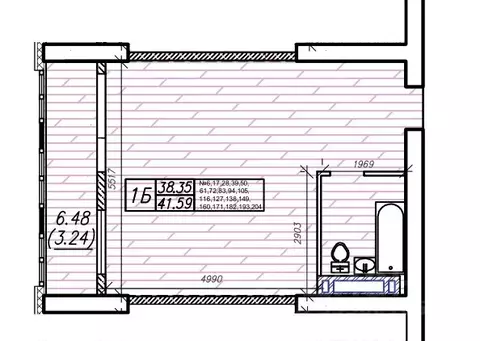 1-к кв. Приморский край, Владивосток Енисейская ул. (41.59 м)