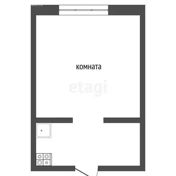 1к в -комнатной квартире (13 м)