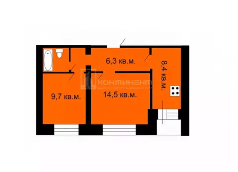2-к кв. Владимирская область, Вязники ул. Металлистов, 16 (44.6 м)