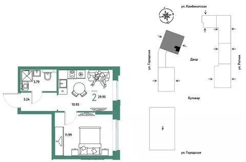 2-к кв. Свердловская область, Екатеринбург муниципальное образование, ...