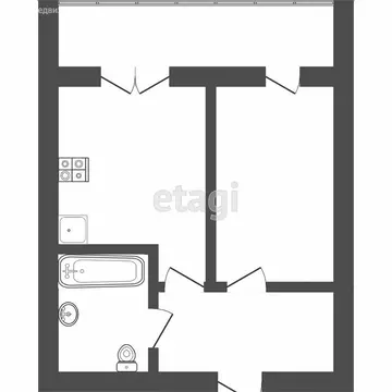 1-комнатная квартира: Тюмень, улица Михаила Сперанского, 37 (35 м)