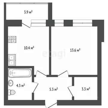 1-к кв. Тюменская область, Тюмень ул. 50 лет Октября, 75к4 (37.3 м)