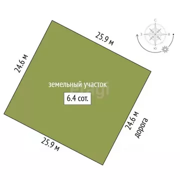 Участок в Воронежская область, Борисоглебск ул. Придорожная, 15 (6.43 ...