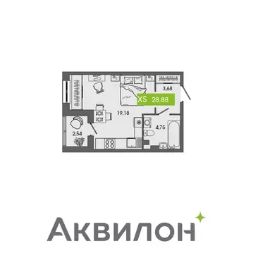 Студия Архангельская область, Северодвинск Аквилон Севен жилой ...