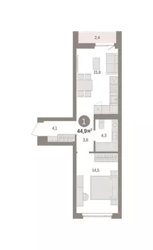 1-комнатная квартира: Екатеринбург, жилой район Сортировочный, ...