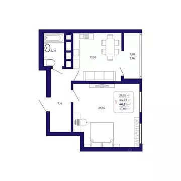 1-к кв. Башкортостан, Уфа Затон-Восточный жилрайон, Паруса жилой ...