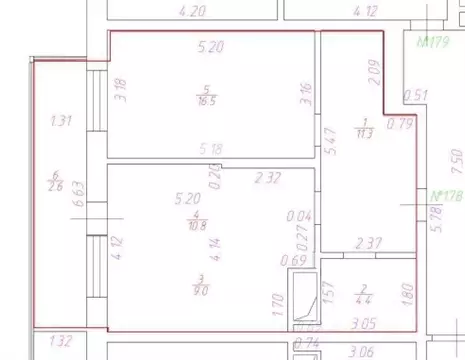 2-к кв. Татарстан, Казань ул. Родины, 26Б (52.0 м)
