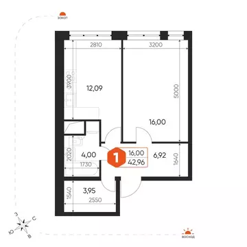 1-комнатная квартира: посёлок городского типа Некрасовский, Заводская ...