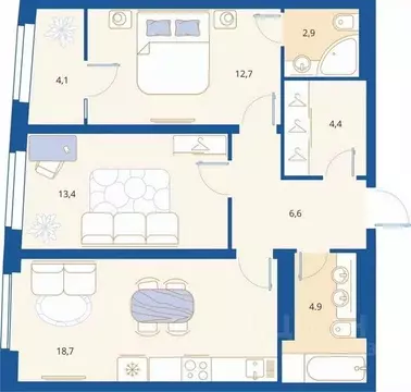 2-к кв. Пензенская область, Пенза Арбеково жилрайон, Дальнее Арбеково ...