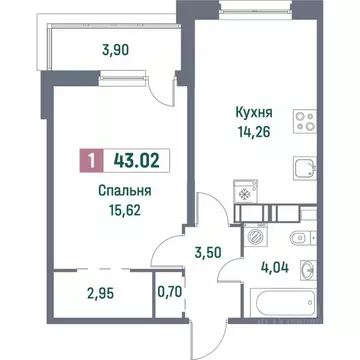 1-к кв. Ленинградская область, Мурино Всеволожский район, просп. ...