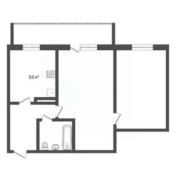 2-к кв. Тюменская область, Тюмень Войновка мкр, ул. Вербовая, 4к1 ...
