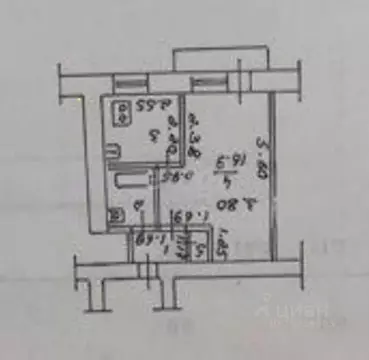 1-к кв. Липецкая область, Липецк ул. Механизаторов, 1 (28.0 м)