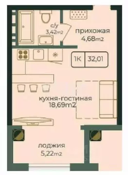 Студия Дагестан, Каспийск просп. Акулиничева (32.01 м)