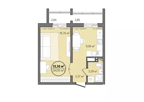 1-к кв. Челябинская область, Челябинск ул. Труда, 14 (37.53 м)