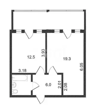 1-комнатная квартира: Вологда, Ленинградская улица, 79 (41.4 м)