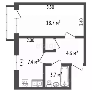 1-к кв. Крым, Красногвардейский район, Октябрьское пгт ул. Цурцумия ...