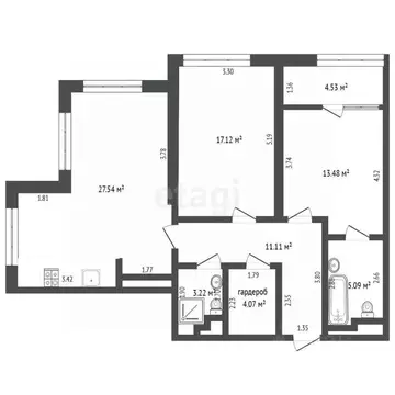 3-к кв. Тюменская область, Тюмень ул. Евгения Войнова, 7 (85.5 м)