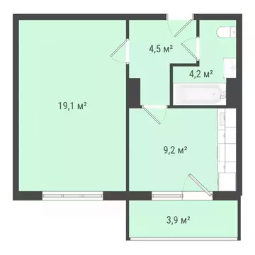 1-к кв. Омская область, Омск Заозерный мкр, ул. Сергея Тюленина, 4 ...