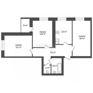 3-к кв. Тамбовская область, Тамбов ул. Имени С.И. Савостьянова, 14 ...