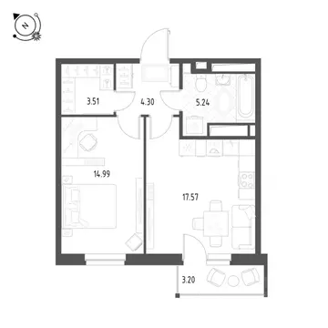 1-к кв. Свердловская область, Екатеринбург ул. Таватуйская, 14А/3 ...