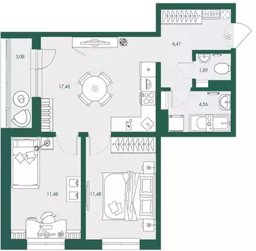 2-к кв. Сахалинская область, Южно-Сахалинск Ново-Александровск п/р, ...