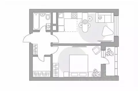 2-к кв. Московская область, Красногорск ул. Александровская, 4 (45.33 ...