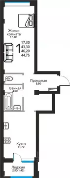 1-к кв. Ставропольский край, Ессентуки ул. Фридриха Энгельса, 53 ...