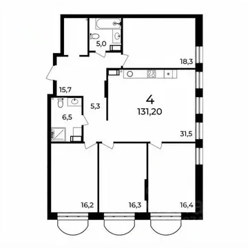 4-к кв. Нижегородская область, Нижний Новгород ул. Воровского, 8 ...