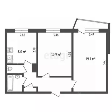 2-к кв. Омская область, Омский район, пос. Ключи Березовая ул., 14 ...