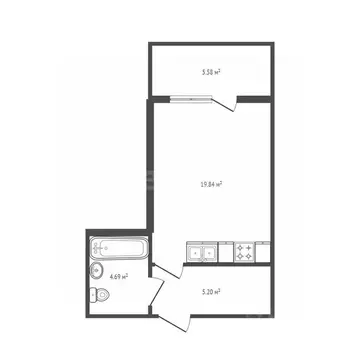 Студия Брянская область, Брянск ул. Счастливая, 3 (32.52 м)