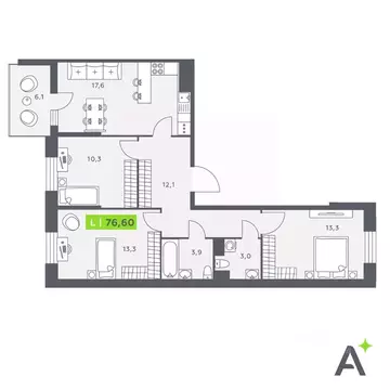 3-к кв. Ленинградская область, Кудрово г. Всеволожский район, ...