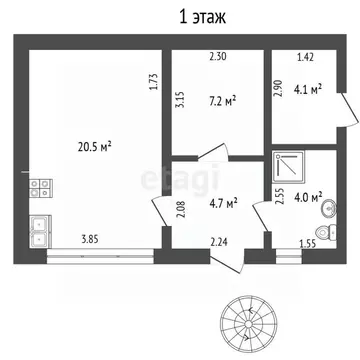 Дом в Крым, Евпатория ул. Просмушкиных, 32Б (220 м)