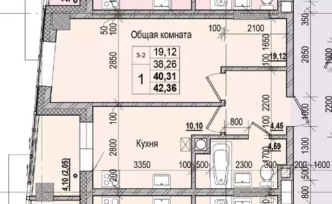 1-к кв. Саха (Якутия), Якутск ул. Чкалова, 47 (40.31 м)