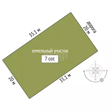 Участок в Береговое, Спортивная улица, 16 (7 м)