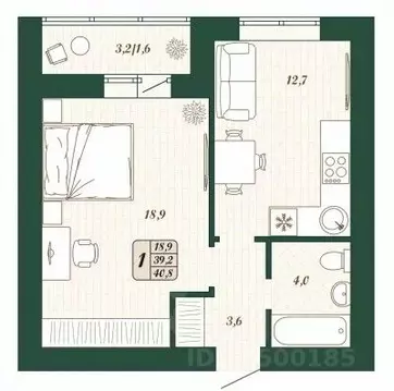 1-к кв. Самарская область, Волжский район, Смышляевка городское ...
