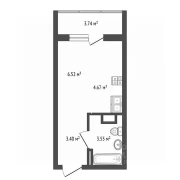 Студия Крым, Судак ул. Айвазовского, 8 (19.26 м)